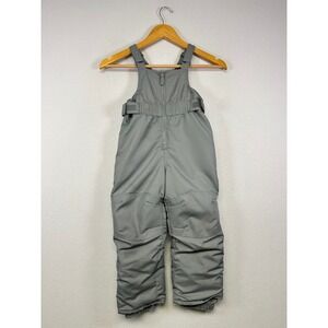 Winterwear Cat & Jack Kids 4T Gray Insulated Snow‎ Bib Overalls Reinforced Knees